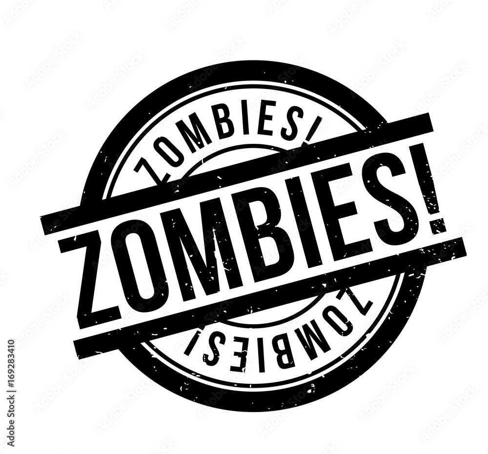 Zombies rubber stamp. Grunge design with dust scratches. Effects can be easily removed for a clean, crisp look. Color is easily changed. Zombies rubber stamp. Grunge design with dust scratches. Effects can be easily removed for a clean, crisp look. Color is easily changed.
