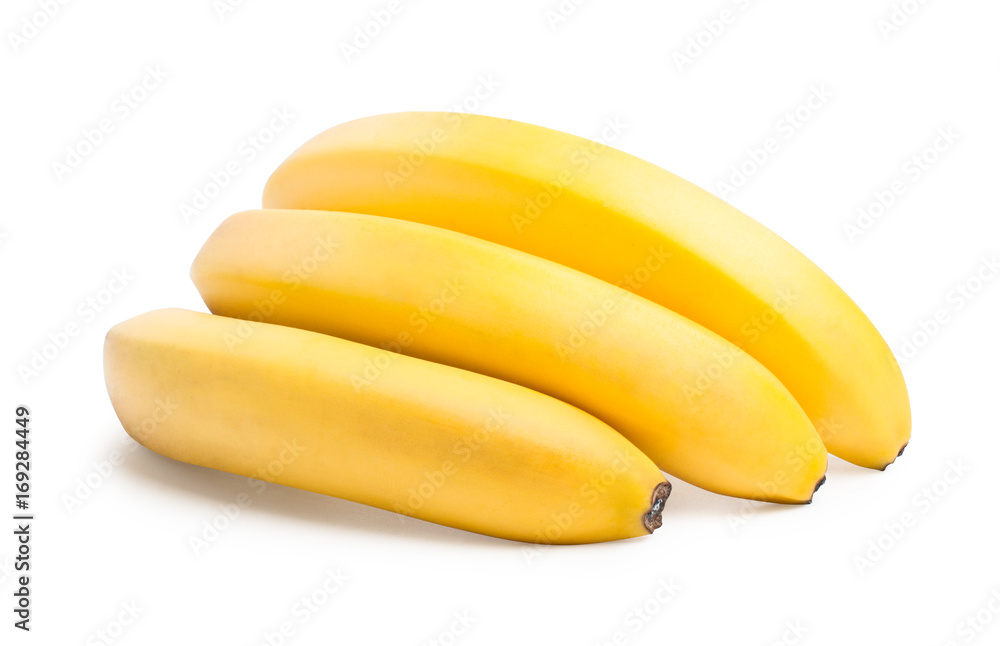 Isolated bananas. Bunch of bananas isolated on white background