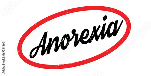 Anorexia rubber stamp. Grunge design with dust scratches. Effects can be easily removed for a clean, crisp look. Color is easily changed.