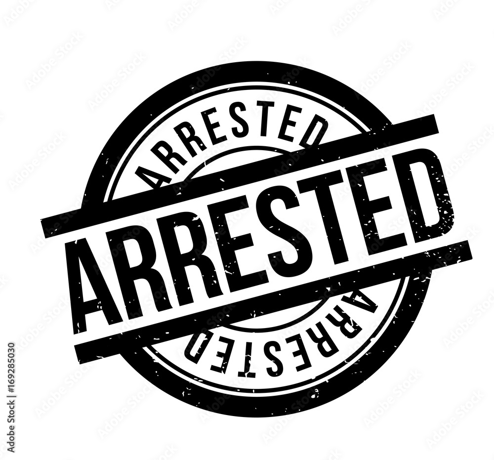 Arrested rubber stamp. Grunge design with dust scratches. Effects can be easily removed for a clean, crisp look. Color is easily changed. Arrested rubber stamp. Grunge design with dust scratches. Effects can be easily removed for a clean, crisp look. Color is easily changed.