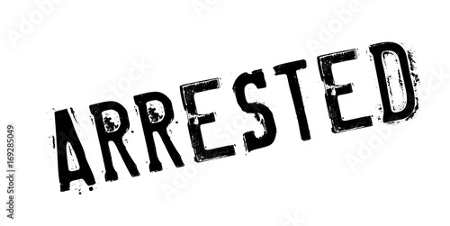Arrested rubber stamp. Grunge design with dust scratches. Effects can be easily removed for a clean, crisp look. Color is easily changed.