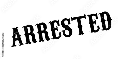 Arrested rubber stamp. Grunge design with dust scratches. Effects can be easily removed for a clean, crisp look. Color is easily changed.