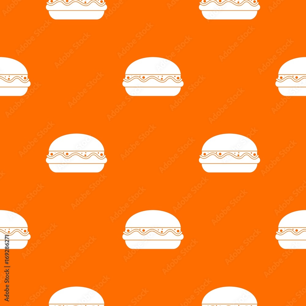 Fototapeta premium Burger pattern seamless