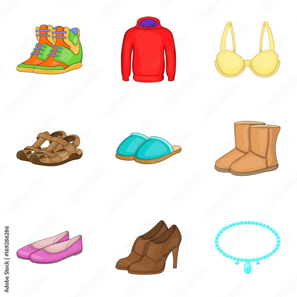 Naklejka premium Load icons set, cartoon style