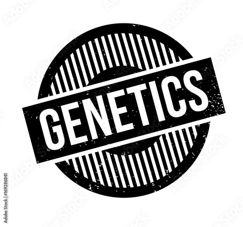 Genetics rubber stamp. Grunge design with dust scratches. Effects can be easily removed for a clean, crisp look. Color is easily changed.