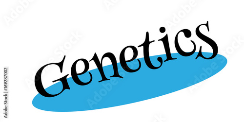 Genetics rubber stamp. Grunge design with dust scratches. Effects can be easily removed for a clean, crisp look. Color is easily changed.