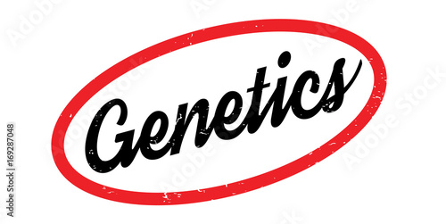 Genetics rubber stamp. Grunge design with dust scratches. Effects can be easily removed for a clean, crisp look. Color is easily changed.