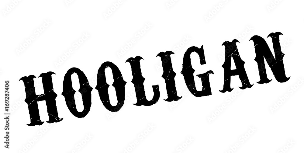 Hooligan rubber stamp. Grunge design with dust scratches. Effects can be easily removed for a clean, crisp look. Color is easily changed. Hooligan rubber stamp. Grunge design with dust scratches. Effects can be easily removed for a clean, crisp look. Color is easily changed.