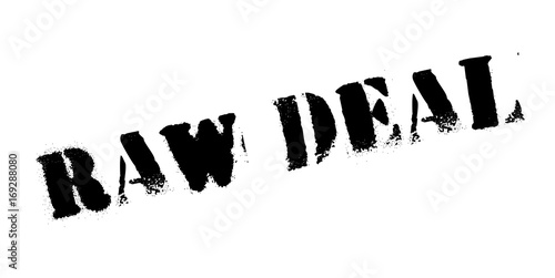 Raw Deal rubber stamp. Grunge design with dust scratches. Effects can be easily removed for a clean, crisp look. Color is easily changed.
