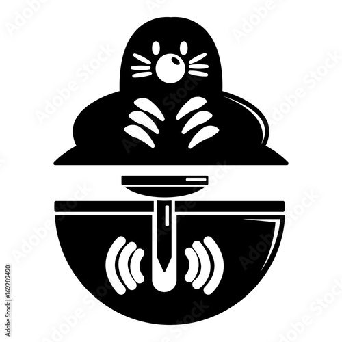 Mole icon, simple black style