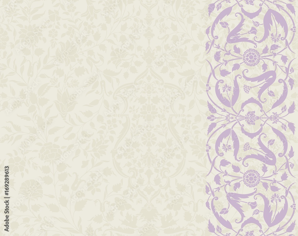 wedding card design, paisley floral pattern , India wedding card design, paisley floral pattern , India