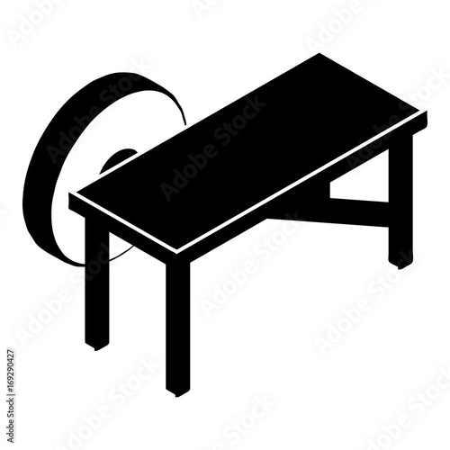 Grindstone icon, simple black style