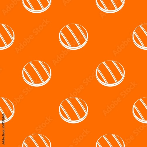 Grilled round beef steak pattern seamless