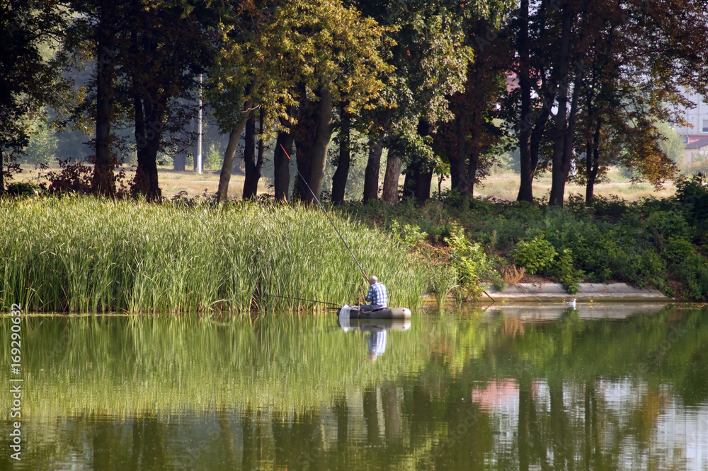 Fishing from inflatable boat