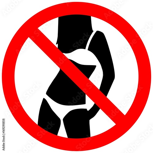 no entrance to beach clothes
