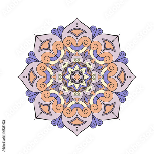 Flower Mandalas. Vintage decorative elements. Oriental pattern, vector illustration. Islam, Arabic, Indian, turkish, pakistan, chinese, ottoman motifs