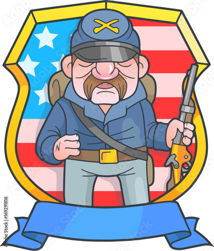 Cartoon soldier of the north army