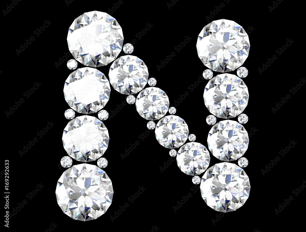 diamond letters with gemstones isolated on black (high resolution 3D image) diamond letters with gemstones isolated on black (high resolution 3D image)