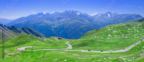Canvastavla Grossglockner high alpine road panorama, Austria
