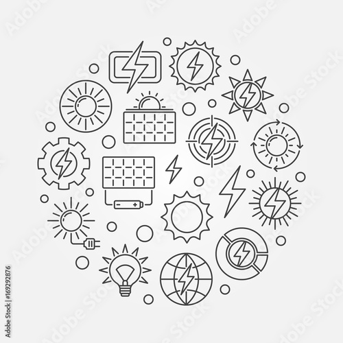 Solar power concept illustration