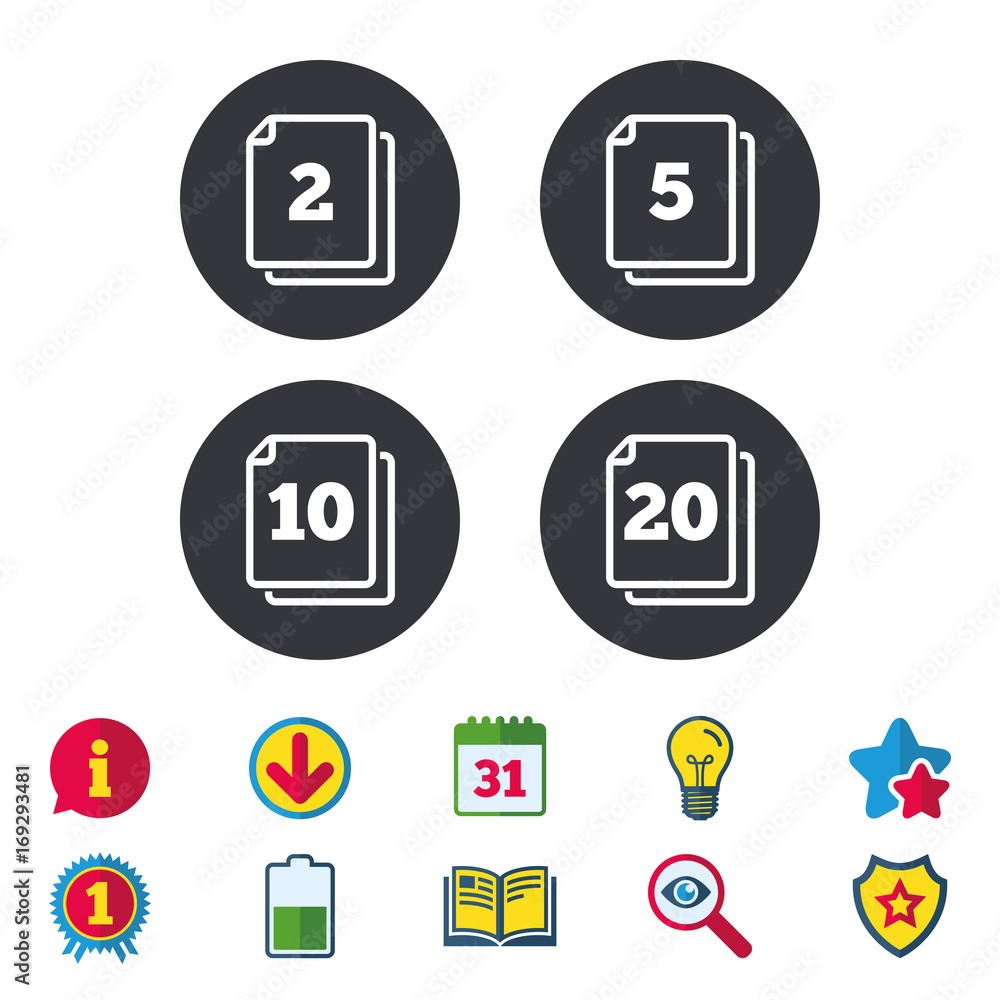 In pack sheets icons. Quantity per package. In pack sheets icons. Quantity per package.