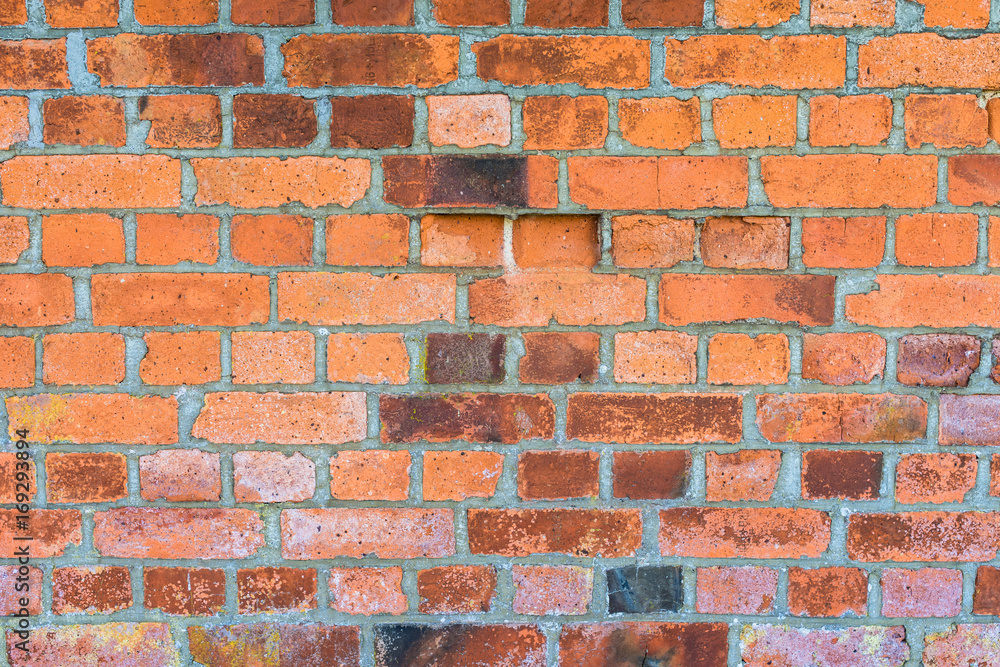 Naklejka premium Alte Mauer Backstein Ziegelstein Hintergrund
