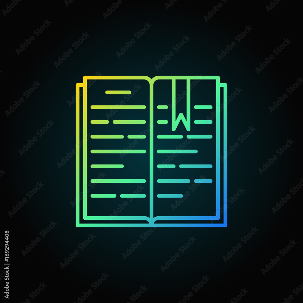 Open book colorful icon Open book colorful icon