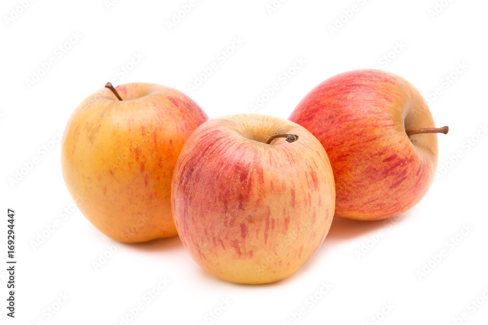 Red and yellow apple isolated on white background Red and yellow apple isolated on white background