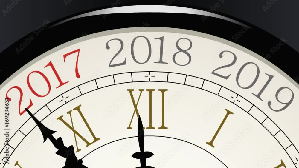Nouvel an horloge à 2018