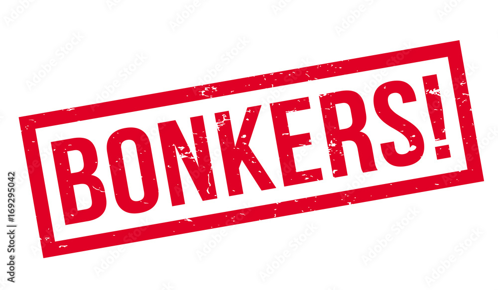 Bonkers rubber stamp. Grunge design with dust scratches. Effects can be easily removed for a clean, crisp look. Color is easily changed. Bonkers rubber stamp. Grunge design with dust scratches. Effects can be easily removed for a clean, crisp look. Color is easily changed.