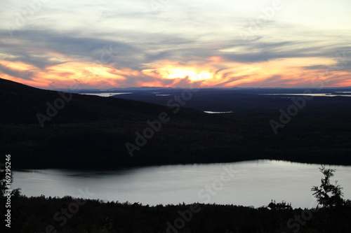 Fototapeta Naklejka Na Ścianę i Meble -  Sunset Cadillac Mountain, Acadia National Park