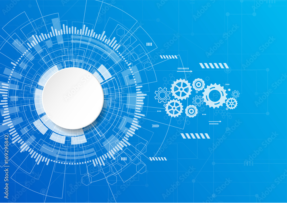 Obraz premium Abstract technology communication design innovation concept background. Vector illustration