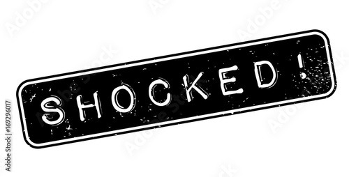 Shocked rubber stamp. Grunge design with dust scratches. Effects can be easily removed for a clean, crisp look. Color is easily changed.