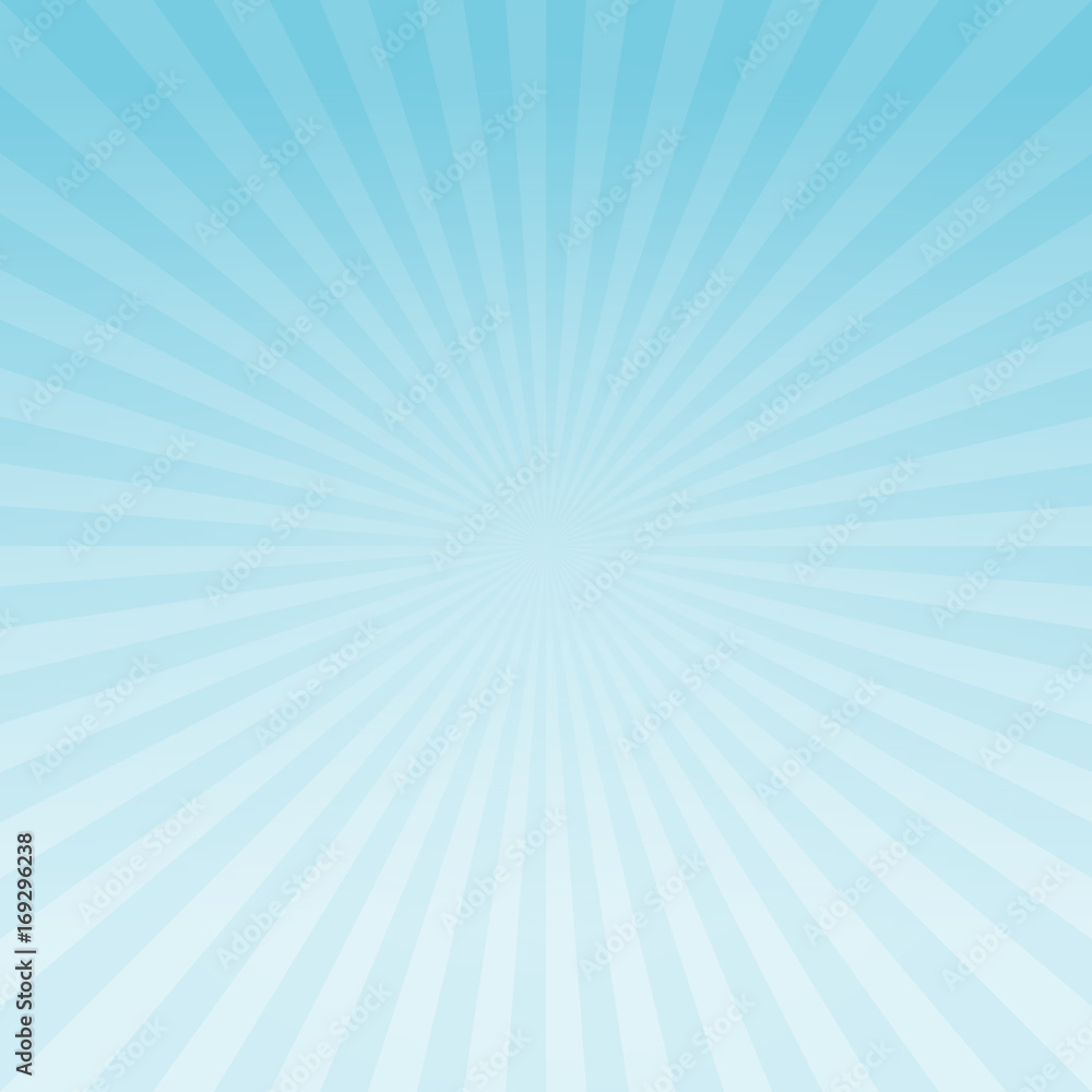 Abstract light Blue gradient rays background. Vector Abstract light Blue gradient rays background. Vector