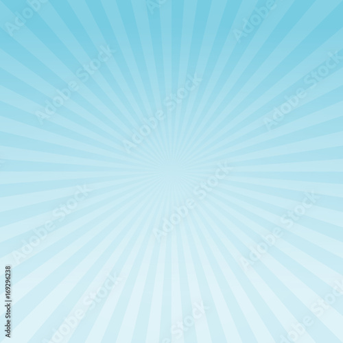 Abstract light Blue gradient rays background. Vector