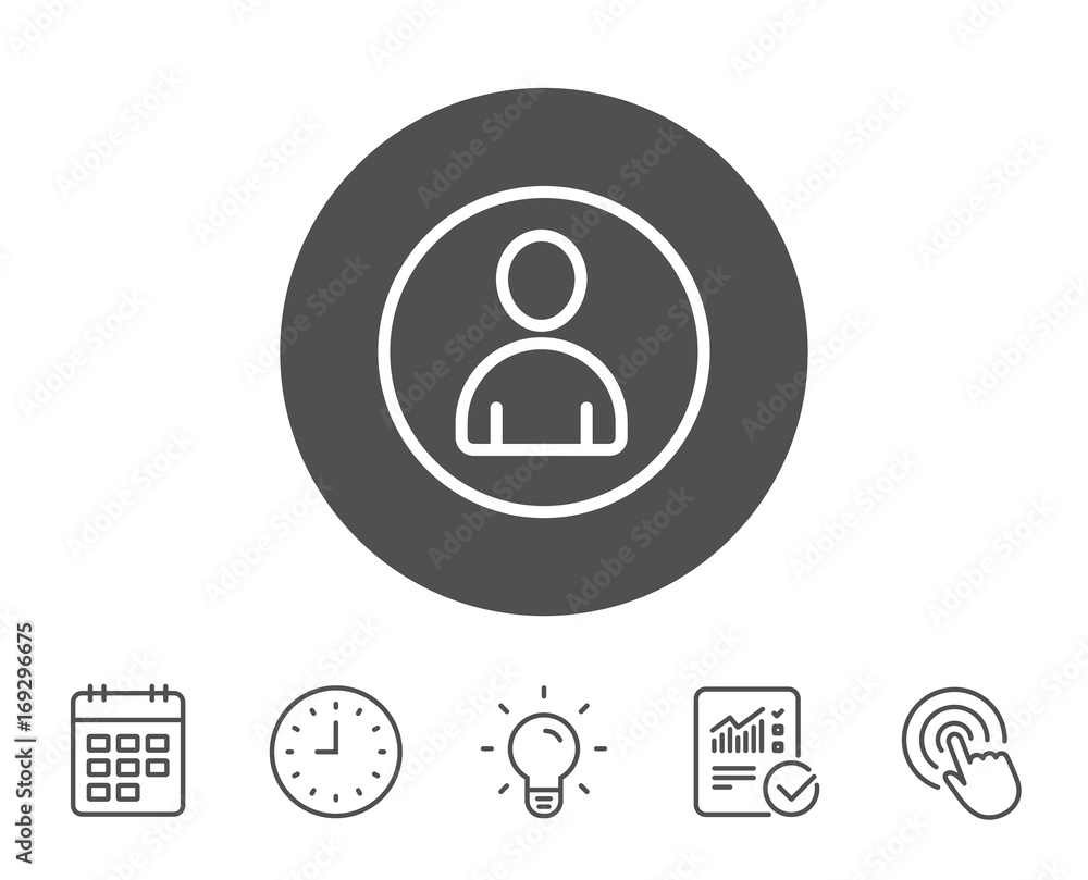 User line icon. Profile Avatar sign.