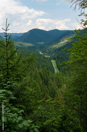 Look at the road, winding in the mountains