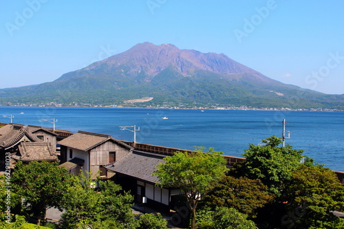 仙巌園と桜島 