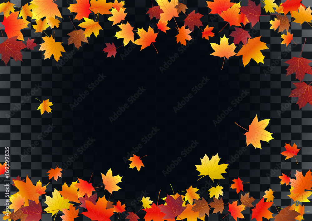 Abstract autumnal background with flying maple leaves. Fall . Abstract autumnal background with flying maple leaves. Fall .