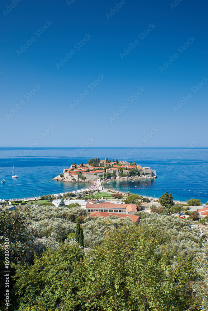 Sveti Stefan is a small island and luxury resort on the Adriatic coast of Montenegro, is located 6 kilometres south of Budva