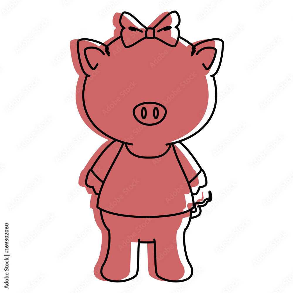 cartoon pig animal icon over white background colorful design vector illustration cartoon pig animal icon over white background colorful design vector illustration