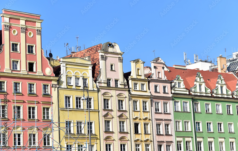 Fototapeta premium City Centre Market Square Tenements, Wroclaw , Poland