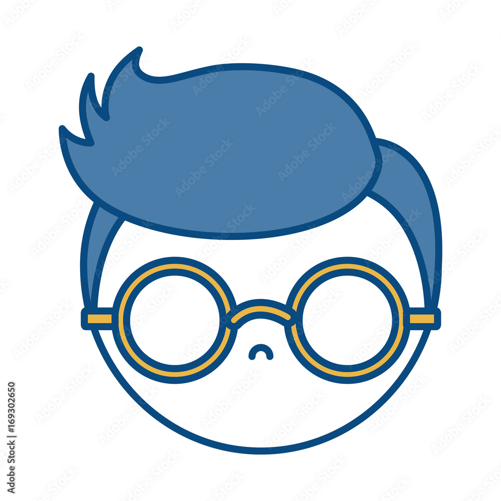 man with glasses icon over white background vector illustration man with glasses icon over white background vector illustration