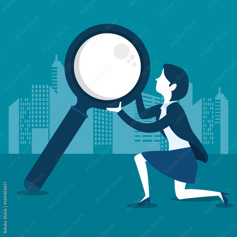 Woman of Business management and workforce theme Vector illustration Woman of Business management and workforce theme Vector illustration