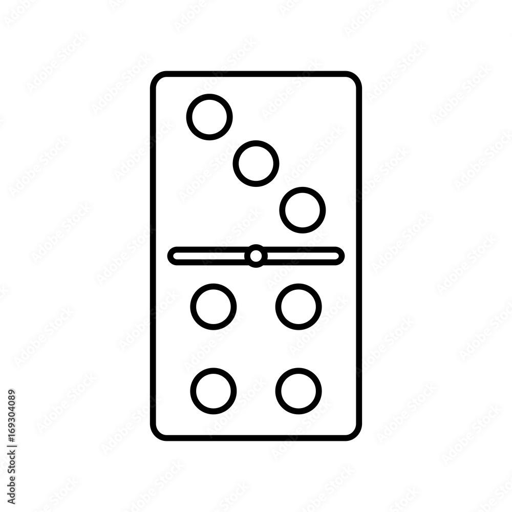 domino piece icon over white background vector illustration domino piece icon over white background vector illustration