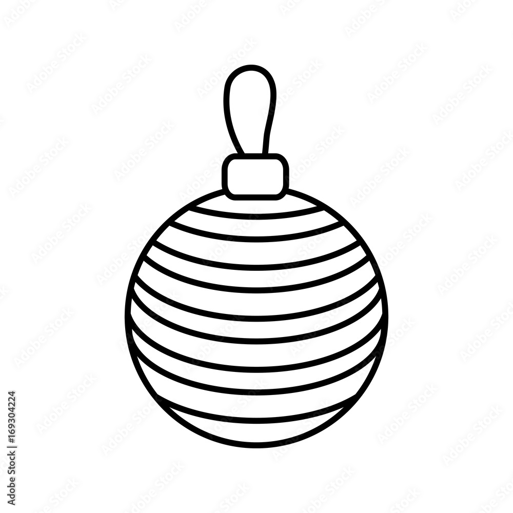 christmas ball icon over white background vector illustration christmas ball icon over white background vector illustration