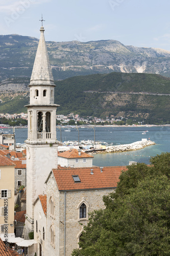 Belfry of the Church of St. John in Budva, Montenegro.