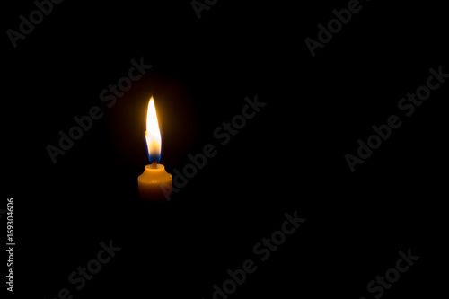 Light of the candle in the dark