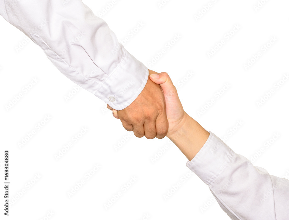 Teamwork business concept on white isolate with clipping path. Teamwork business concept on white isolate with clipping path.