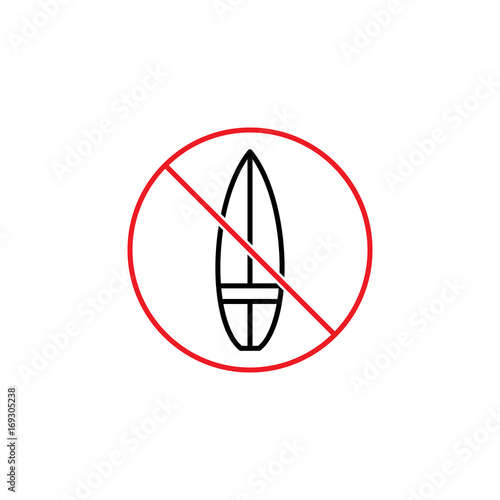 Free Download surfing prohibition sign on white background - GFXLoad